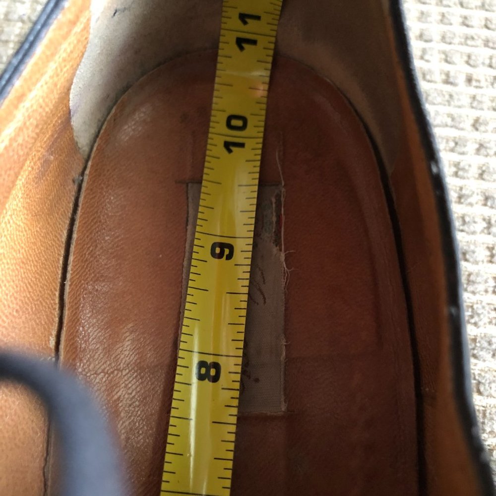 Gucci Men's Vintage  Black Leather Oxfords - Picture 14 of 15